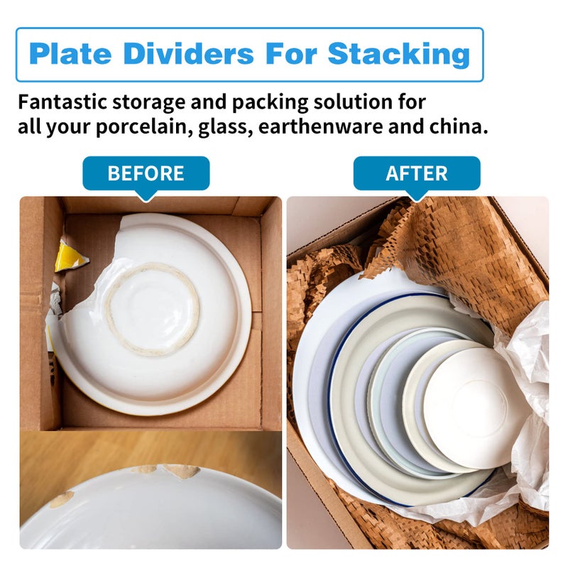 Imncya Plate Separators Storage  Set Of 60 And 3 Different Size  Thick and Premium Soft Felt Plate Dividers For China/Dish/Coffee Saucers Protecting and Stacking - Image 4